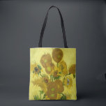 15 Sunflowers in a Vase by Vincent Van Gogh Tote Bag<br><div class="desc">Vincent Van Gogh - Masters of Art Series</div>