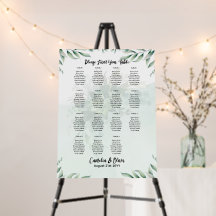 15 Table Greenery Eucalyptus Rustic SEATING CHART 