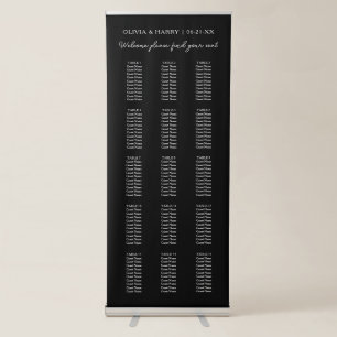 15 Table Wedding Seat Chart Retractable Banner