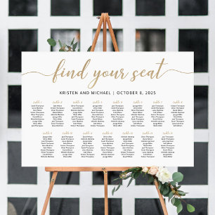 15 Tables Find Your Seat Seating Chart Plan