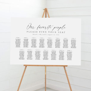 15 Tables Our Favorite People Seating Chart Plan Foam Board