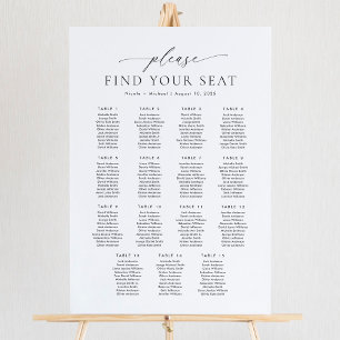 15 Tables Please Find Your Seat Seating Chart Foam Board