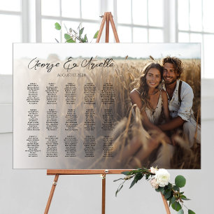 15 tables wedding photo seating chart foam board