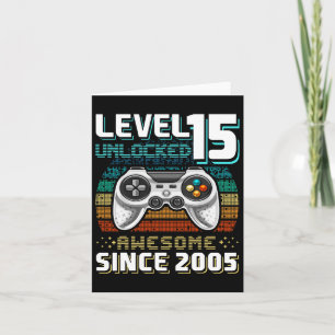 15 Unlocked Awesome 2005 Video Game 15th Birthday Card