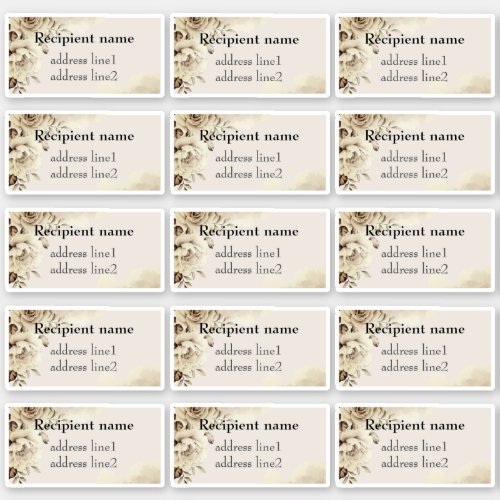 15 Wedding Guest Recipient Name Address stickers