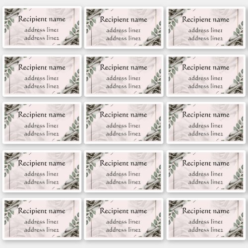 15 Wedding Guest Recipient Name Address Stickers