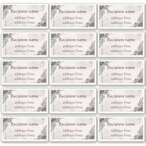 15 Wedding Guest Recipient Name Address Stickers