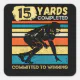 15 Yards Completed Football Birthday Square Sticker | Zazzle