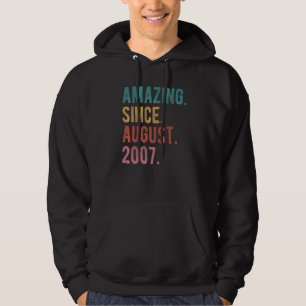 15 Year Old 15th Birthday Awesome Since August 20 Hoodie