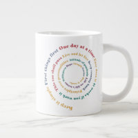 15 year Sobriety Slogan Spiral Giant Coffee