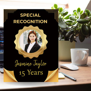15 Year Team Leader Work Anniversary Female Photo Card