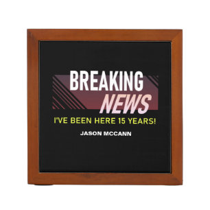 15 Year Work Anniversary 15th Employee Tenure Desk Organizer