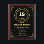 15 Year Work Anniversary | Employee Appreciation Award Plaque<br><div class="desc">15 year work anniversary quotes award,  for Employee Appreciation. personalized happy work anniversary gift</div>