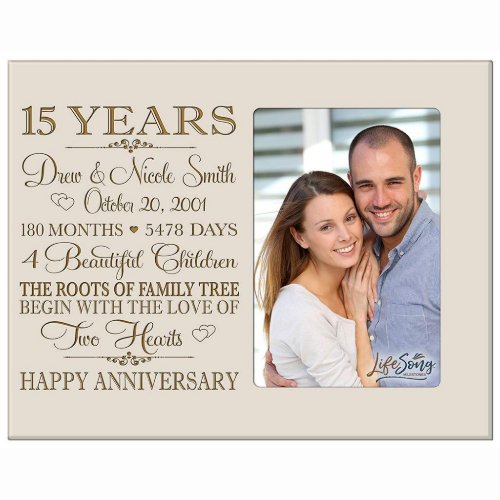 15 Years Married Classy Ivory Photo Frame
