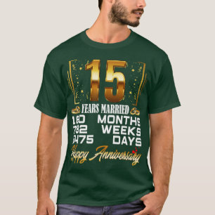 15 Years Married Funny 15th Wedding Anniversary T-Shirt