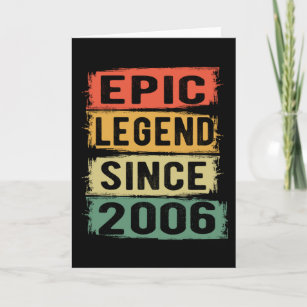 15 Years Old Bday 2006 Epic Legend 15th Birthday Card