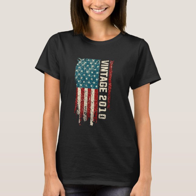 15 Years Old Gifts Vintage 2010 15th Birthday Amer T-Shirt (Front)