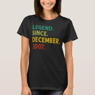 15 Years Old  Legend Since December 2007 15th Birt T-Shirt
