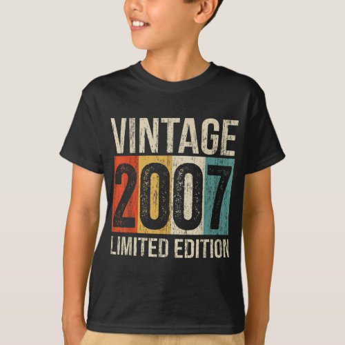 15 Years Old Vintage 2007 Limited Edition 15th T_Shirt