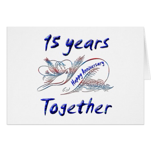 15 Years Together Cards (Front Horizontal)