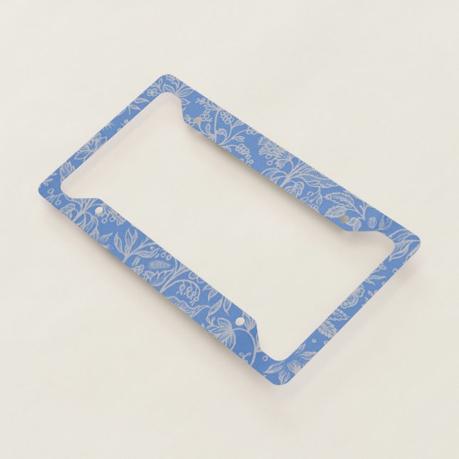 15Decorative flowers 5 License Plate Frame (3/4)