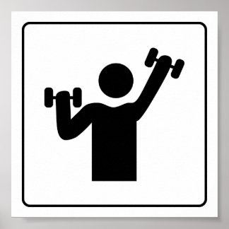 15G GYM HEALTHY ATHLETE ICON FITNESS EXCERCISE WEI POSTER