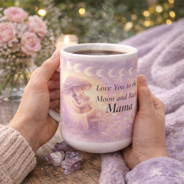 15oz Celestial Mama Mug, Moon Phase Mom Gift Coffee Mug (Creator Uploaded)