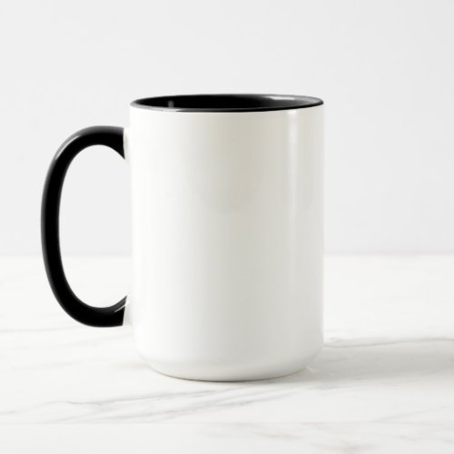 15oz  Mama Bear Black Bear white Mug black handle