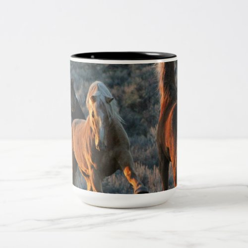 15oz of Pure_wild Mustang Energy in a Mug Two_Tone Coffee Mug