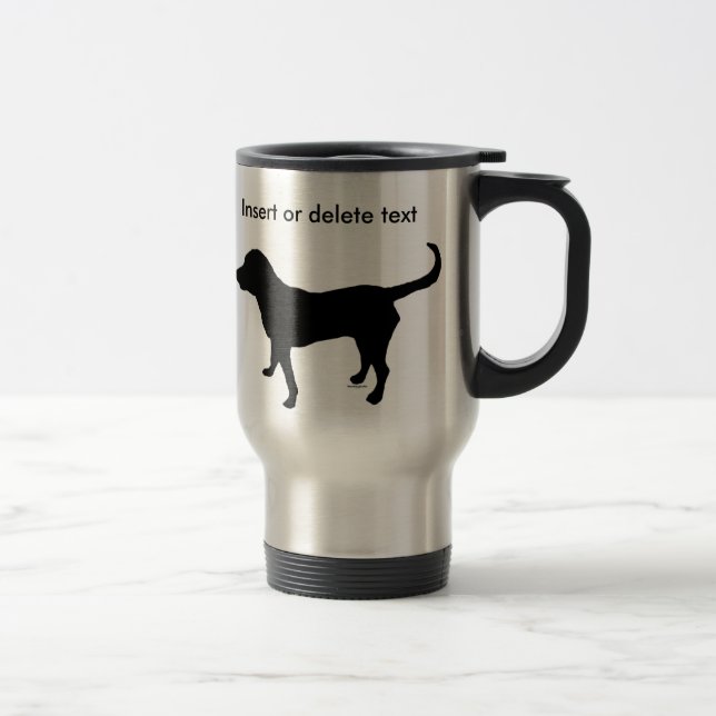 15oz traveler mug black lab silhouette (Right)
