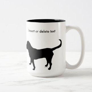 15oz two-tone mug black lab silhouette