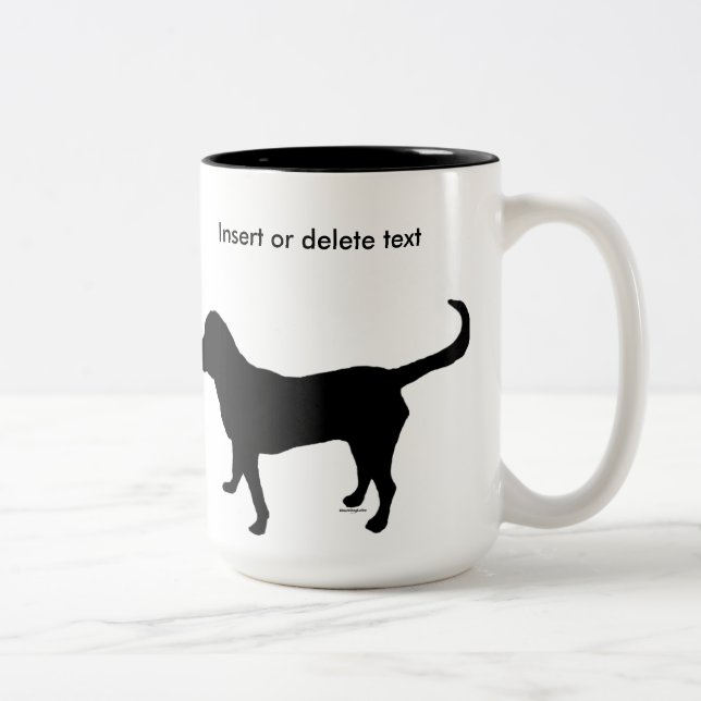 15oz two-tone mug black lab silhouette (Right)