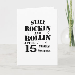 15th Anniversary - 15 Years Anniversary Couples Card