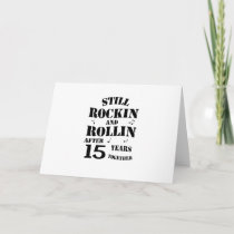 15th Anniversary - 15 Years Anniversary Couples Card