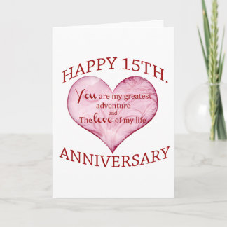 15th. Anniversary Card