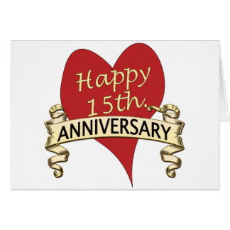 15th. Anniversary Card