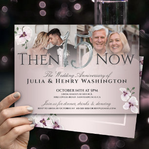 15th Anniversary Elegant Blush Orchid Invitation