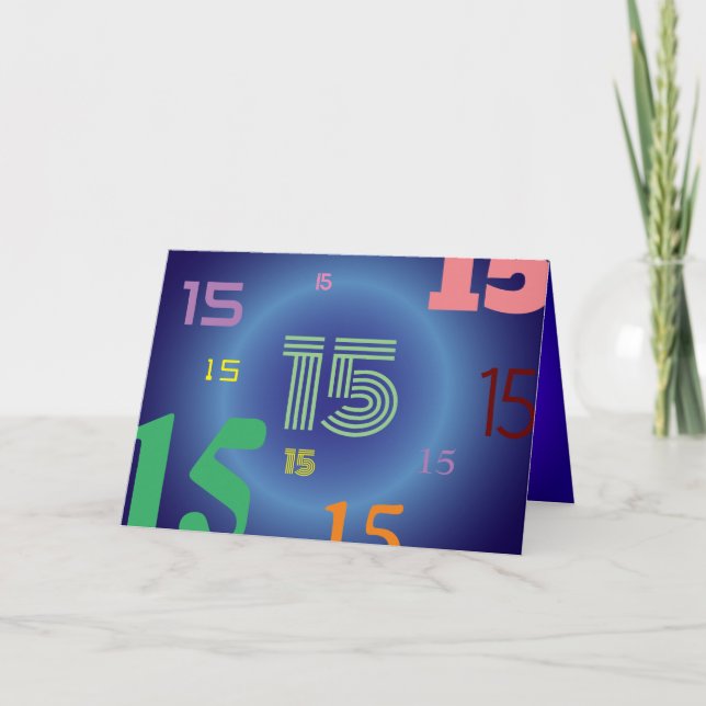 15th Anniversary Folded Greeting Card (Front)