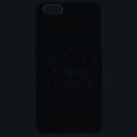 15th Anniversary Gift Chalk Hearts Clear iPhone 6 Plus Case<br><div class="desc">Cute two doodle hand drawn heart 15th year anniversary design.</div>