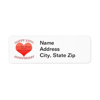 15th. Anniversary Label