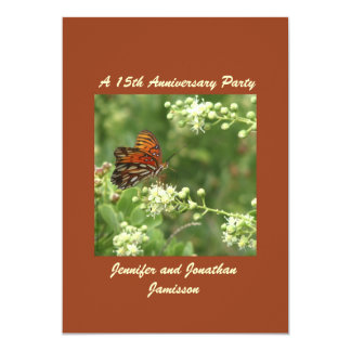 15th Anniversary Party Invitation Butterfly