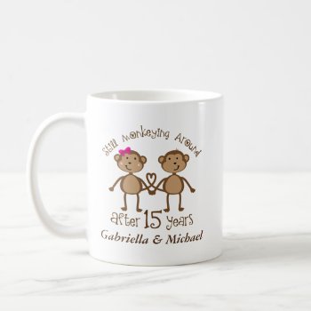 15th Anniversary Personalized 15 Year Mugs by MainstreetShirt at Zazzle