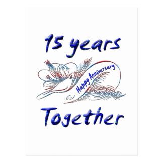 15th. Anniversary Postcard