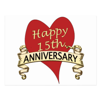 15th. Anniversary Postcard