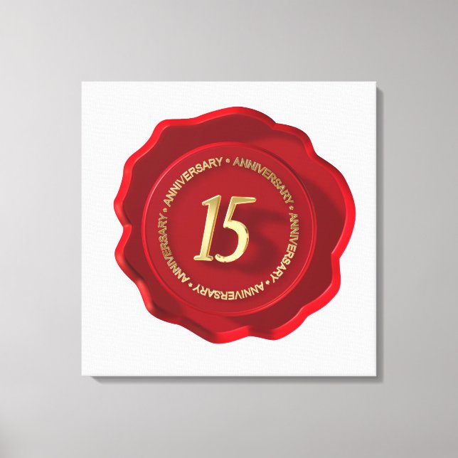 15th anniversary red wax seal canvas print (Front)