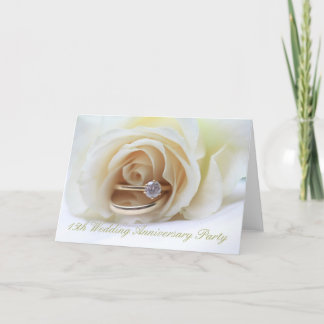 15th anniversary rose invitation