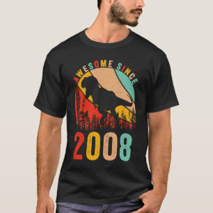 15th Bday Dinosaur T Rex Boys Retro Awesome Since  T-Shirt