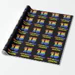 [ Thumbnail: 15th Birthday: Bold, Fun, Simple, Rainbow 15 Wrapping Paper ]