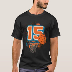 15th Birthday Boy Sketll Player Sketll 15 Years Ol T-Shirt