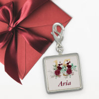 15th Birthday Burgundy Red Roses Floral Number 15